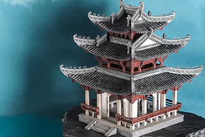 Modèle d'architecture ancienne à assemblage à tenon et mortaise du Pavillon FengYuTongZhou