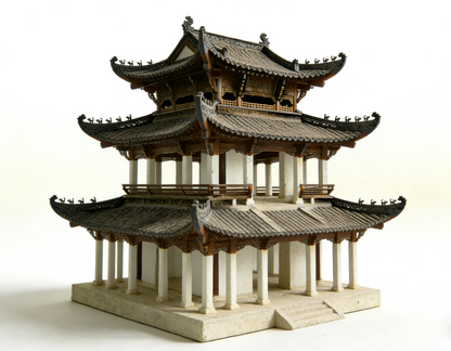 FengYuTongZhou Pavilion's Mortise-and-Tenon Joint Ancient Architecture model